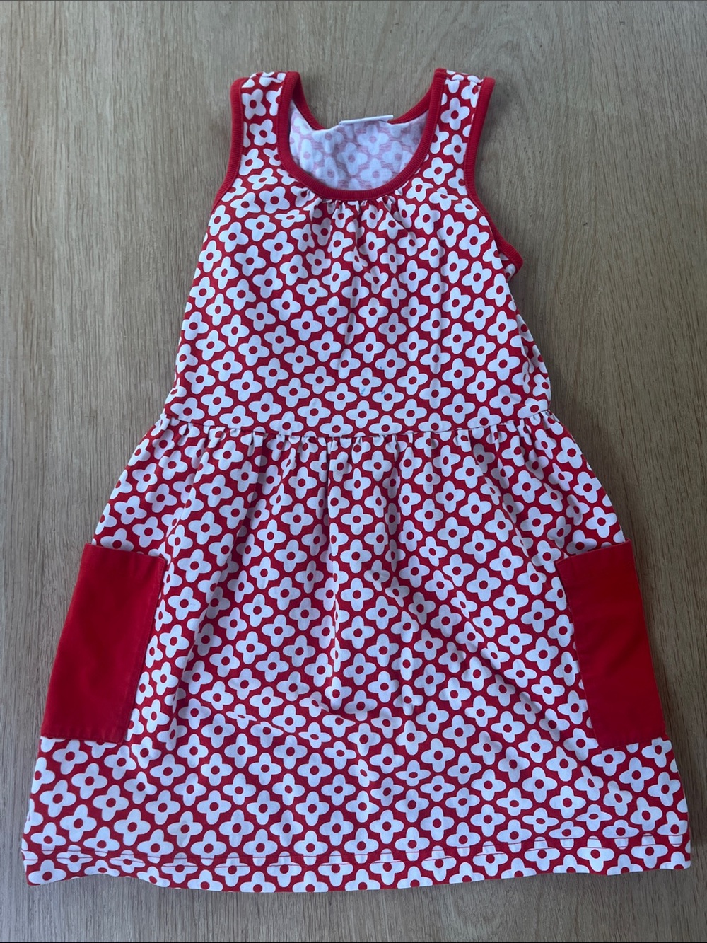 Hanna Andersson Red and White Floral Tank Dress